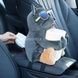 Коробка для салфеток и мусорное ведро на подлокотник в автомобиль Собака Серая