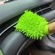Перчатка из микрофибры для уборки и мытья автомобиля Салатовая