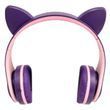 Беспроводные Bluetooth наушники с кошачьими ушками LED TO-99 Розовые