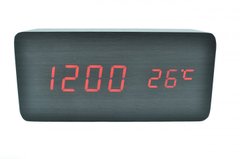 Настольные часы VST-862 светло серые с красной подсветкой