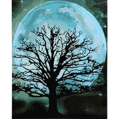 Картина по номерам Strateg ПРЕМИУМ Лунное дерево Strateg размером 40х50 см (SY6897)