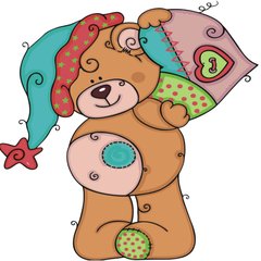 Картина по номерам Strateg ПРЕМИУМ Медвежонок с сердцем с лаком размером 30х30 см ES100