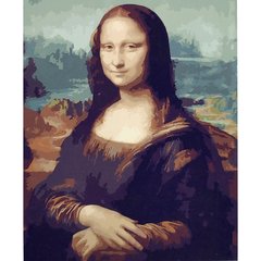 Картина по номерам Strateg ПРЕМИУМ Взгляд Мона Лизы с лаком размером 40х50 см (SY6704)