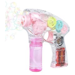 Пістолет-генератор мильних бульбашок AL2023-1 Gear Rotate Рожевий