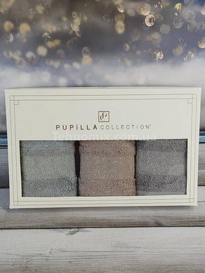 Рушники Pupilla Kristal bej 30х50см Бамбук набір 3шт