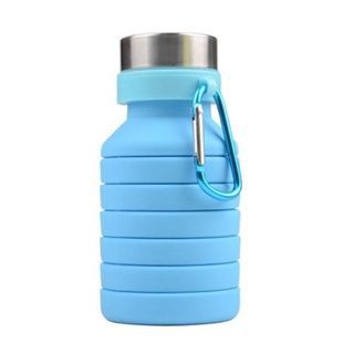 Складана силіконова пляшка Collapsible Блакитна