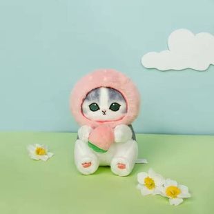 Игрушка мягкая 25см Котик в розовой шапочке