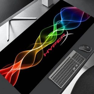Коврик для компьютерной игровой мыши 30*70см 3мм HYPERX stitched speed surface Черный с принтом
