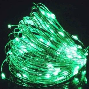 Гирлянда 100LED 10м на батарейках Зеленая
