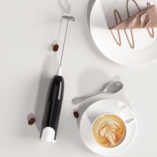 Электрический капучинатор для молока с подставкой Milk Frother Черный