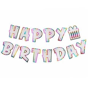 Гирлянда поздравительная Happy Birthdaу 3м h-17,5см 5-82483 Белая