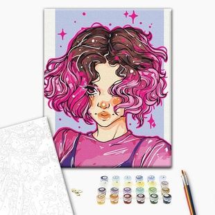 Картина за номерами Яскраві локони @nila_art_art BS53521