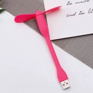 Мини-вентилятор для ноутбука, повербанка и ПК в USB Розовый