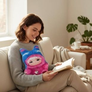 Игрушка-подушка Вакуку 80062 Розовая в синей шапочке