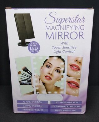 УЦЕНКА! Косметическое складное зеркало Led Mirror с LED подсветкой (УЦ-№-24) white