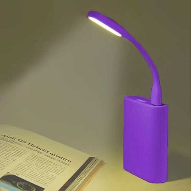 Портативный гибкий USB LED светильник фиолетовый