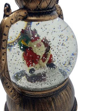Декоративний новорічний ліхтар круглий "Санта з подарунками" (NG-WDL1610)