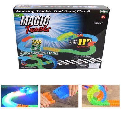 Гоночний Трек світиться гнучкий Magic Tracks 366 деталей Glow Track