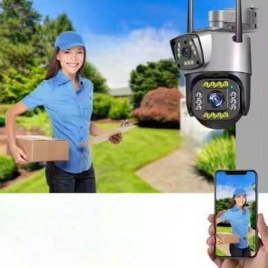 Камера видеонаблюдения двойная уличная поворотная SC02-V380-4G 2mp