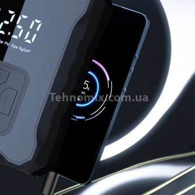 Компрессор автомобильный автоматический с дисплеем 6000mAh 150 PSI 120W М-007 Черный