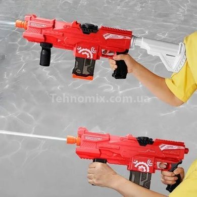 Пістолет-бластер водяний автоматичний акумуляторний Water Gun Червоний з чорним