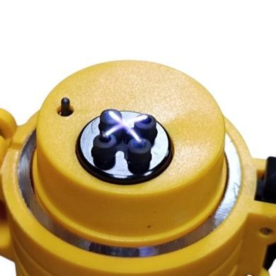 Ліхтар ручний акумуляторний Li-Ion з індикацією заряду та запальничкою Type-C MULTIFUNCTIONAL D66-COB Жовтий