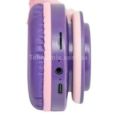 Беспроводные Bluetooth наушники с кошачьими ушками LED TO-99 Розовые