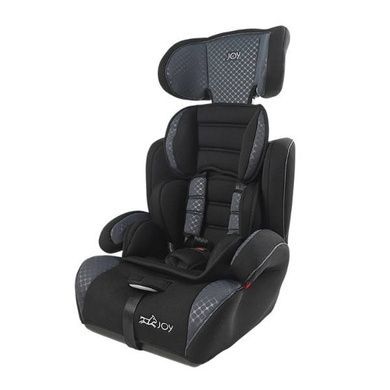 Дитяче автокрісло універсальне від 9-36кг з бустером I/II/III група JOY 4771-03 /4711-03 Чорне з сірим