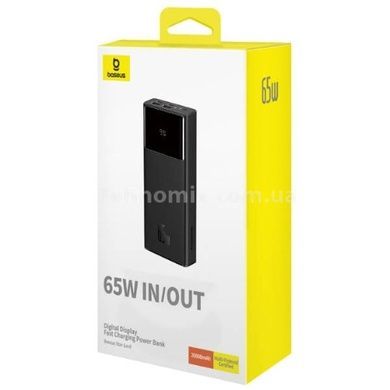 Powerbank з дисплеєм 65Вт (для мобільних телефонів та ноутбуків) OS BASEUS StarLord 20000мАч Чорний