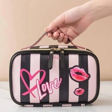 Косметичка дорожная с отсеками для кистей Make Up Bag Черная