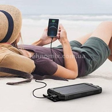 Power bank 50000mAh с компасом и на солнечной батарее Черный