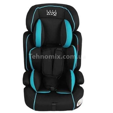 Автокресло детское система ISOFIX вес ребенка от 9-36 кг JOY RS-74810 Черное с голубым