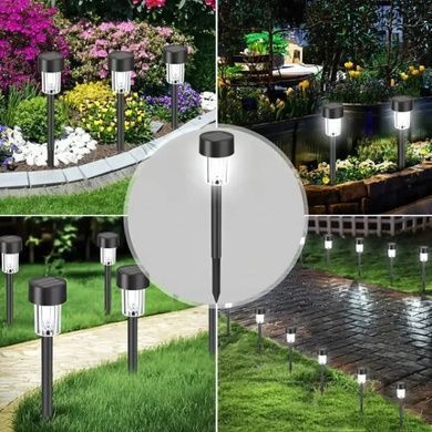 Набір садових світильників на сонячній панелі 12шт 30см light Lawn Lamp Чорний