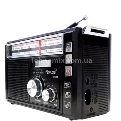 Радиоприемник с фонарем переносной аккумуляторный GOLON RX382 LED Черный