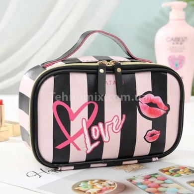 Косметичка дорожня з відсіками для пензлів Make Up Bag Чорна