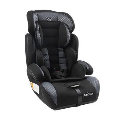 Дитяче автокрісло універсальне від 9-36кг з бустером I/II/III група JOY 4771-03 /4711-03 Чорне з сірим
