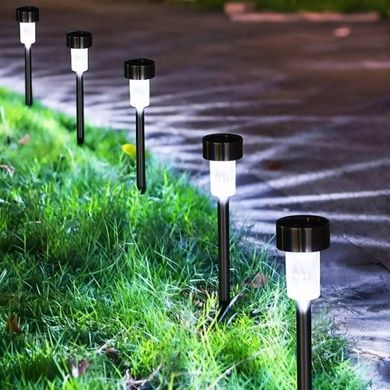Набір садових світильників на сонячній панелі 12шт 30см light Lawn Lamp Чорний