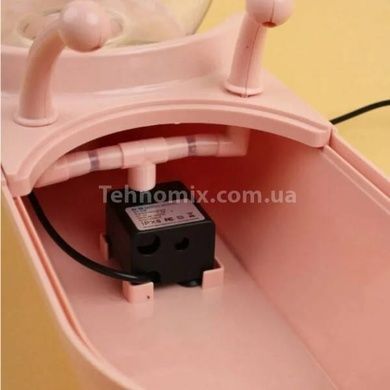 Фонтан автоматичний для домашніх вихованців у вигляді равлика USB 4,5л Рожевий