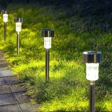 Набір садових світильників на сонячній панелі 12шт 30см light Lawn Lamp Чорний