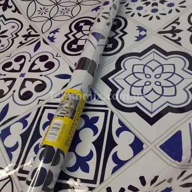 Самоклеюча плівка для кухонних поверхонь східний орнамент 0,60*3м Синій