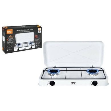 Газова плита двоконфоркова настільна Cooking Gas Stove RAF R.8504 W Біла