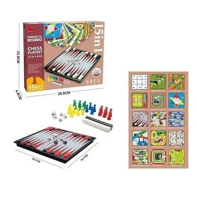 Игра магнитная 15в1 для всей семьи Magnetic Board