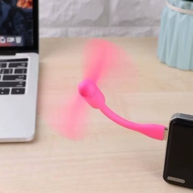 Мини-вентилятор для ноутбука, повербанка и ПК в USB Розовый