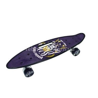 Пенни борд со светящимися колесами PU Penny Board Street King Череп
