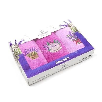 Набір 3 кухонних рушників із мікрофібри Lavander 25x50см у коробці