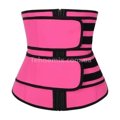 Утягивающий пояс для похудения Waist training corset Розово-черный L