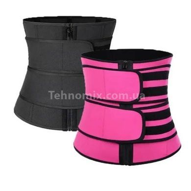 Утягивающий пояс для похудения Waist training corset Розово-черный L