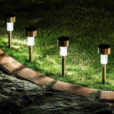 Набір садових світильників на сонячній панелі 12шт 30см light Lawn Lamp Чорний