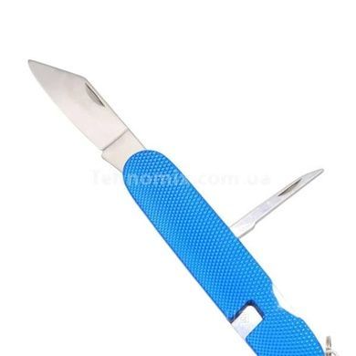 Многофункциональный набор для кемпинга мультитул 6в1 из нержавеющей стали A-106 Black/Blue Голубой