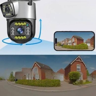 Камера видеонаблюдения двойная уличная поворотная SC02-V380-4G 2mp
